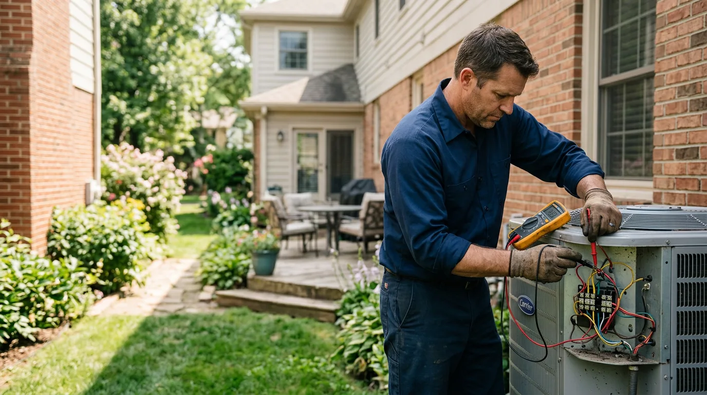 HVAC technician working near Tappahannock, VA